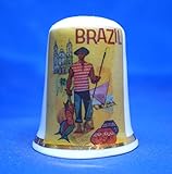 Garantie de retour complète Birchcroft Dé à Coudre en Porcelaine de Chine – Poster de Voyage Brésil – Boîte Gratuite