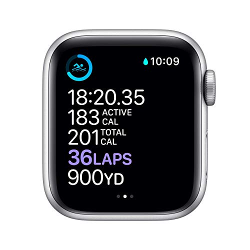 Apple Watch Series 6 (GPS + Cellular, 40mm) - Silver Stainless Steel Case with White Sport Band (Renewed)4