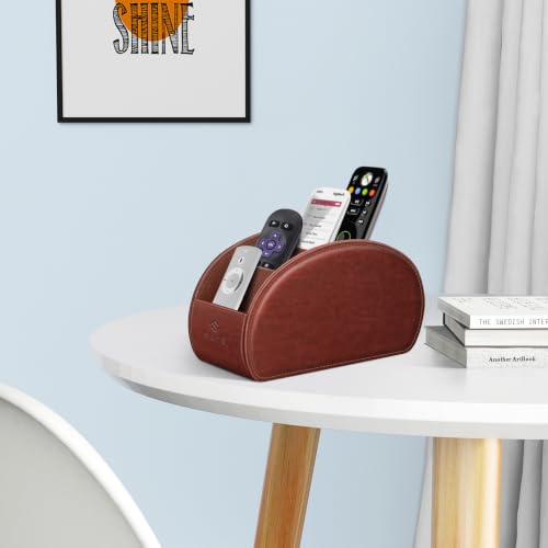 Image of FINTIE Remote Control Holder with 5 Compartments Vegan Leather