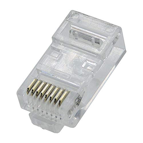 Refil C/ 100 unidades de Conector p/cabo de rede Ez-rj45 Vazado Cat5e EZ Crimp
