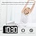 DreamSky Small Digital Alarm Clock for Bederoom, Large Big Numbers Display with Dimmer for Living Room, Electric Bedside Desk Clock with USB Charging Port, Adjustable Volume, USB-C Adapter Powered