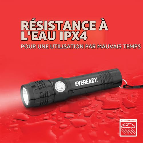 Energizer Eveready Torche LED Rechargeable Très Brillante, Étanche Flashlight Outdoor Urgence Portable, Câble USB Inclus, Idéal Camping Randonnée Trekking – vue 5
