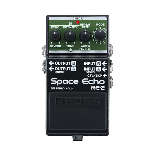 BOSS RE-2 Space Echo | Pedal de efectos de reverb y delay con eco de cinta | Recreación compacta y moderna del mítico Roland RE-201 Space Echo | Estéreo verdadero | Reverb de muelles | Wow & Flutter