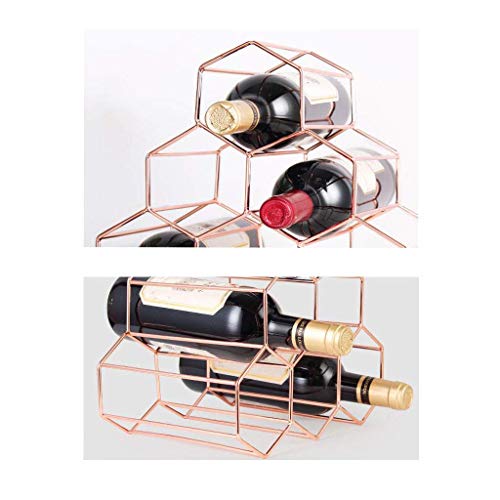 Soporte para botellas de metal 6 botellas 28x28.5x26cm miniatura 6