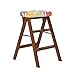 Kryty Stołek Do Wspinaczki, Składany Stołek Drabinkowy Stołek Z Litego Drewna Kuchenny Wysoki Stołek Kreatywny Przenośny Domowy Wielofunkcyjny Fotel Dla Dorosłych Mocny Solidny/Zdejmowany (Kolor: R,