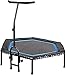 FASports Fit Indoor-Fitness-Trampolin, Ø 126, Schwarz und Blau, TÜV/GS-geprüft