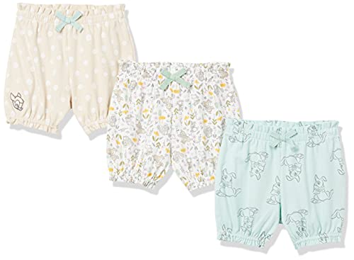 Amazon Essentials Baby Disney Star Wars Marvel Shorts Pantaloncini, Confezione da 3 Bambi Nature, 0 Mesi