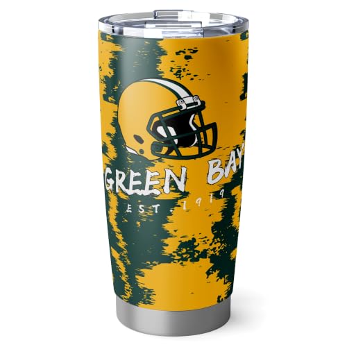 Image of ANTKING Green Bay Tumbler 20oz Travel Mug Custom Number Name Gifts