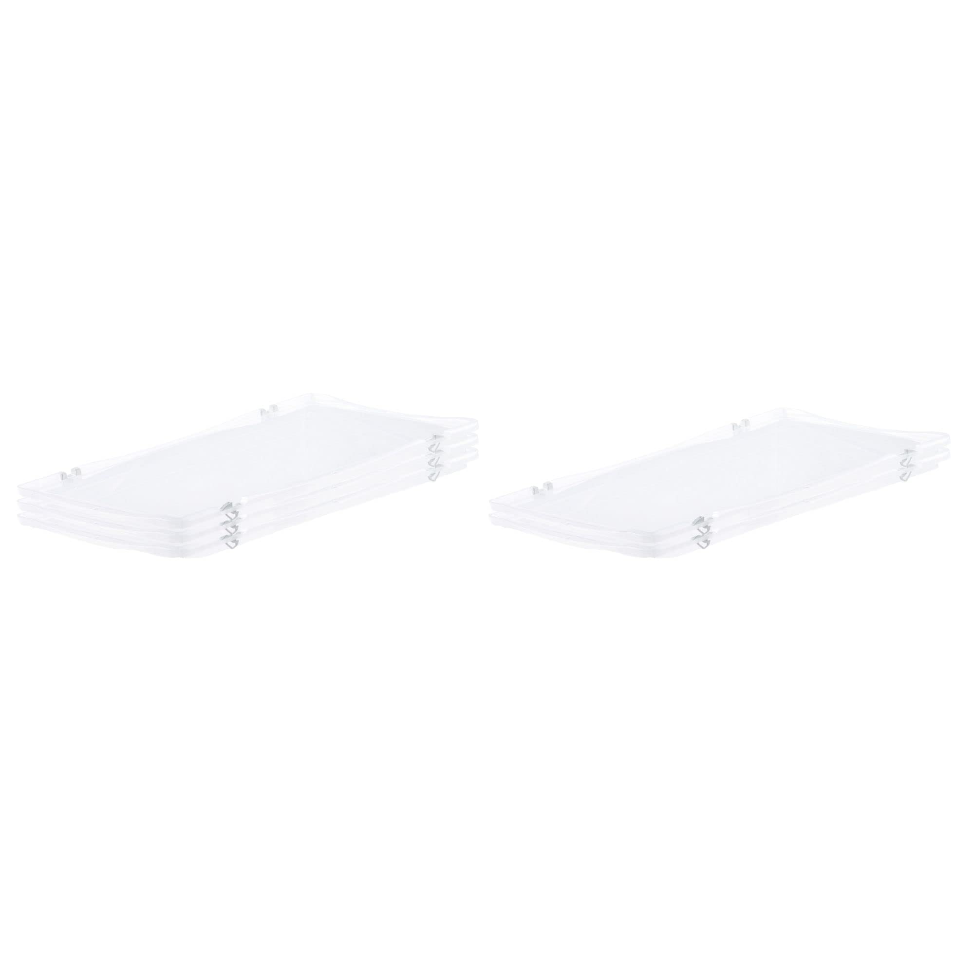 PROREGAL SuperSparSet 5x Scharnierdeckel für transparente Eurobehälter BasicLine & LightLine | BxT 40x60cm | Eurobox, Transportbox, Transportbehälter, Stapelbehälter