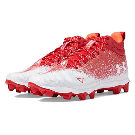 Under Armour Men's Spotlight Fran 2.0 Football Shoe, Red (600)/White, 13
