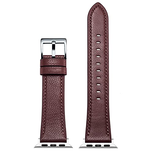 MUENShop Sheep Leather Strap Compatible with Apple Watch Straps 49mm 45mm 44mm 42mm,Men Women Replacement Band for Apple Watch Series 11 10 9 8 7 6 5 4 3 2 1 & iWatch SE,Ultra - Image 3