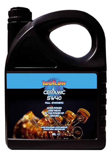 Tecflow Ceramic 5W40 – vollsynthetisches Longlife-Motoröl, 5 L – mit keramischer Schmierschicht – reduziert Verbrauch & Verschleiß, schützt den Motor