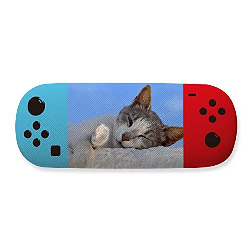 Étui à lunettes chat rigide et support de rangement pour lunettes gaming