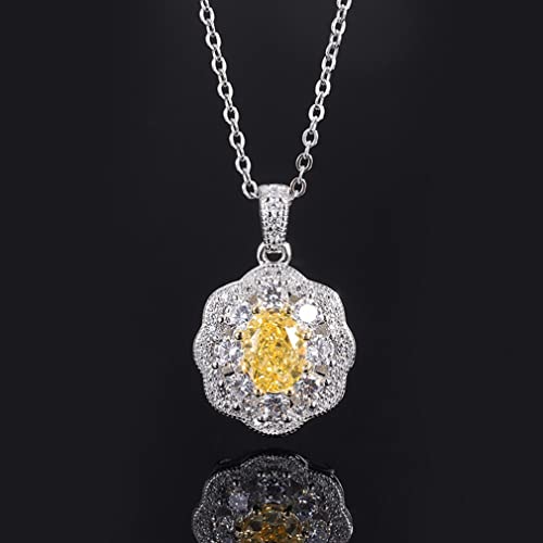 Collier Pendentif de Mariage en Pierres Précieuses Moissanite Femmes