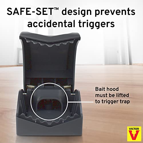 Victor M147 Safe-Set Rat 4 Pack, 4 Traps, Black #TOP4