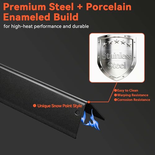 Spirit e310 7636 Flavorizer Bars & 69787 Grill Burner for Weber Spirit and Spirit II 300 Series E310 E320 E330 S310 S320 S330 68950 with Front Control, Grill Parts 15.3" Heat Plate, 18" Burner Tube by FORYEYC - Used condition - Image 2
