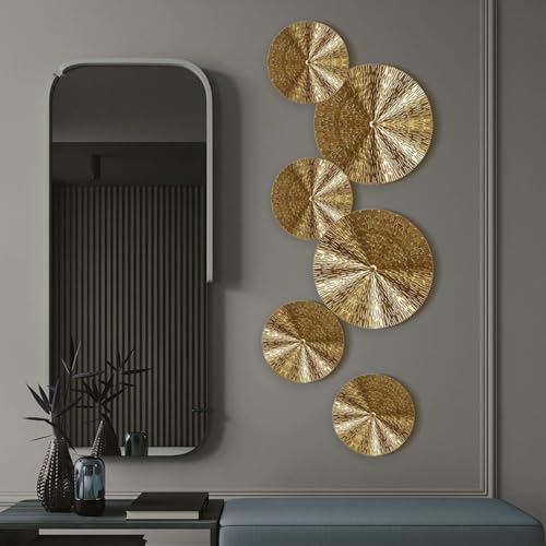 Décoration murale métal doré salon objet design moderne - 6