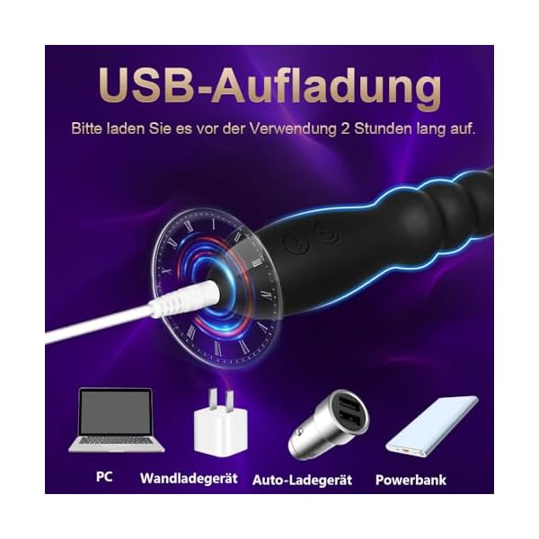 Vibrierendes Analperlen-Spielzeug für Männer und Frauen, Paare, wiederaufladbarer Vibrator,wasserdichter G-Punkt-Stimulator, männliches Prostata-Massagegerät,Farbverlauf-Silikon-Analdildo für Anfänger – Bild 5
