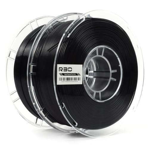 R3D Filament PLA noir haute vitesse de 1,75 mm, 1 kg, filament pour imprimante 3D pour impression haute vitesse de 30 Ã  600 mm/s, prÃ©cision dimensionnelle +/- 0,02 mm, bobine en plastique de 2 KG
