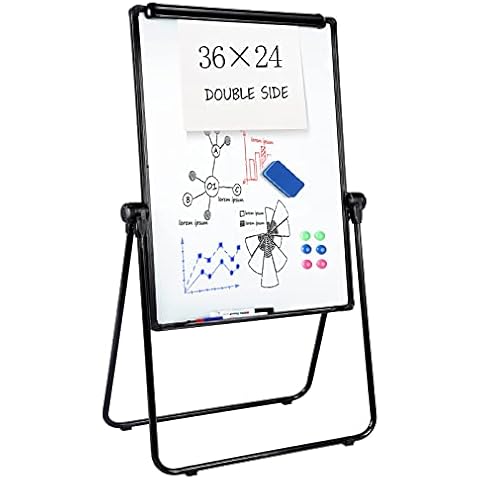 WonderView Stand White Board, Double Sided Magnetic Dry Erase Board Portable Whiteboard 36 * 24 inch, Perfect for Classroom, Preschool, Homeschool, Restaurant and Presentation Cover