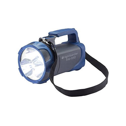 NightSearcher Trio - Lanterna LED recarregável (550 lm, 600 m), cinzento