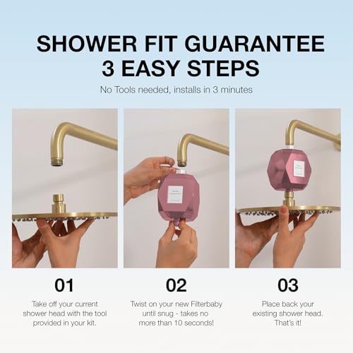 Image of Filterbaby Diamond Shower Filter for Skin & Hair, IAPMO Tested to NSF 177