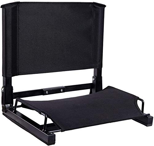 Ohuhu Stadium Seats Bleacher Seat Chairs with Backs and Cushion, Folding & Portable, 1 Pack