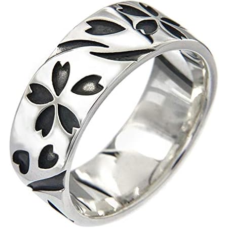 Amazon R07 15 ブランド名 2pieces シルバーリング 指輪 メンズ 桜吹雪 桜 さくら サクラ 和 花びら サイズ15号 リング 通販