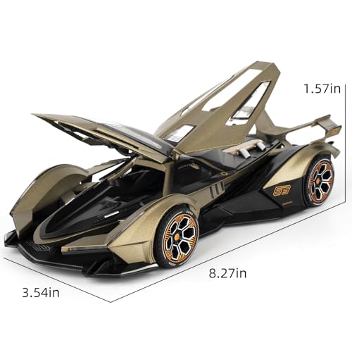 Modelo a escala 1:24 Lamborghini V12 con luz y sonido miniatura 2
