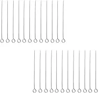 Kit 24 Pçs Espetinhos De Churrasco 38cm Ideal para Carne Frango Coração Ponta Chapada