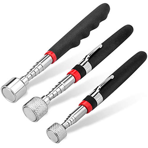 Magnetic Pickup Tool 3PCS Extendable Magnet Stick with 10LB 15LB and 20LB Telescoping Magnet Stick Tool