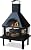 UniFlame WAF1013C Firehouse with Chimney, Black