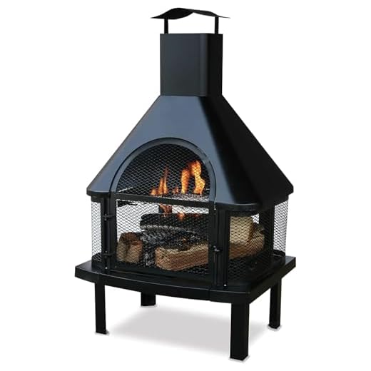 Uniflame Firehouse with Chimney, Black