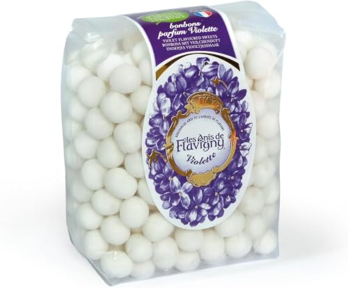 Anis de Flavigny – Bonbons a l'anis authentiques 250 g vrac – Gout Violette | sachet de 250 gr de tradition