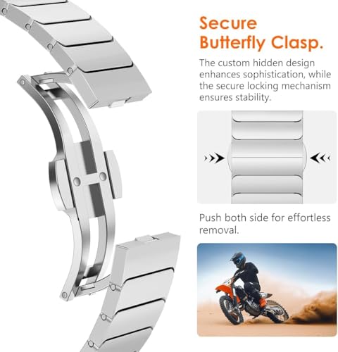 Image of Zitel Stainless Steel No Gap Metal Band Compatible with Samsung Galaxy Watch Ultra 47mm 2025 /2024