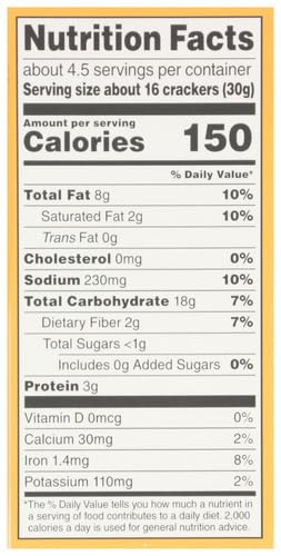 Miniatura 4 de 365 By Whole Foods Market, Crackers Harina de almendras Cheddar, 5 onzas