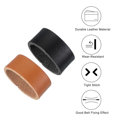 PATIKIL Protetor de alça de couro, 4 peças de alças de couro para substituição de cintos/correias de
