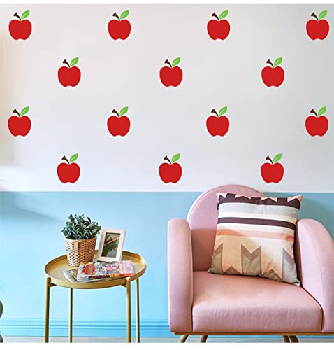 Red Apples Wall Stickers For Kids Room,Boys Girls Bedroom Decoration Wall Decals Baby Nursery Mural Bk022 (Red) #TOP2