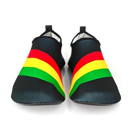 Image of Water Shoes for Women and Men Quick-Dry Swim Beach Shoes for Outdoor Surfing Yoga Exercise Jamaica Flag Caribbean Reggae Rasta