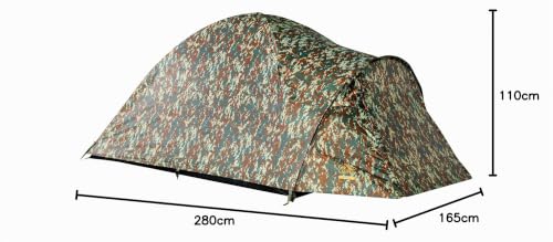 Miniatura 8 de Grand Canyon Topeka 2 Tienda De Campaña Tipo Cúpula, Para 2 Personas Con Vestíbulo, Impermeable, Resistente Al Viento, Trekking, Camping, Bikepacking, Compacta, Ventilación Grandflow, Verde Camuflaje