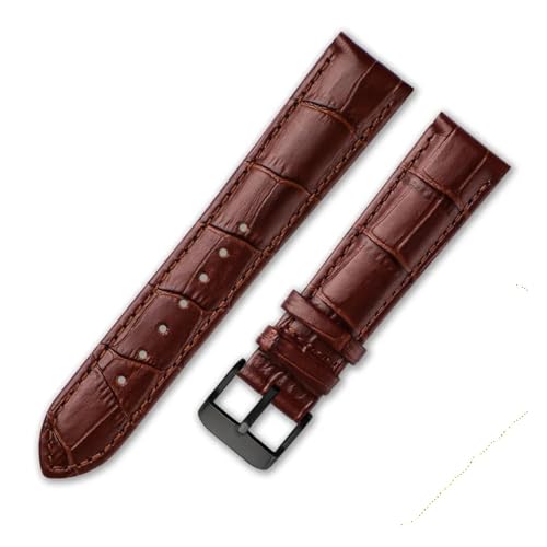 HuanJ �{�v�u���X���b�g���j�o�[�T���g�b�v���U�[�E�H�b�`�o���h14 16 18 20mm 21mm 22mm 23mm�o���h(Brown black buckle,14mm)
