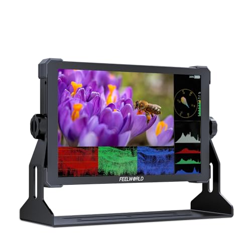Image of FEELWORLD T10 Touchscreen 10.1inch 1920x1200 Camera Filed DSLR HDMI Monitor Camera External Monitor with 3D LUT HDMI Ouput F970 Power Plate