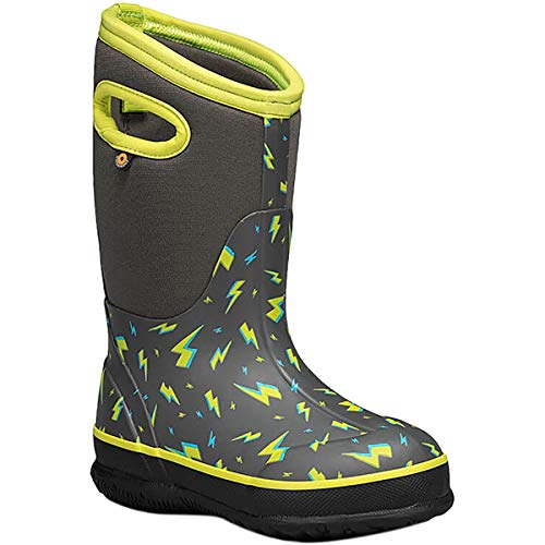 Image of Bogs Kids Classic Flower Stripes Winter Snow Boot