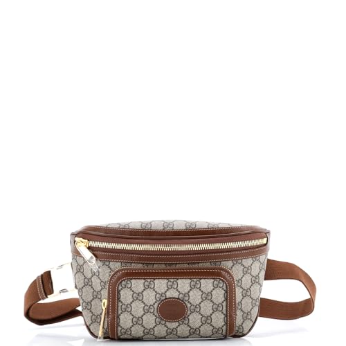 Gucci, Pre-Loved Interlocking G Patch Belt Bag GG Coated Canvas Large, Brown