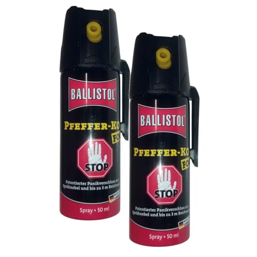 KO Pfefferspray Jet | Fog Verteidigungsspray | Abwehrspray Hundeabwehr | zur Selbstverteidigung | Sparset | Made in Germany (FOG 50 ML 2 Stk)