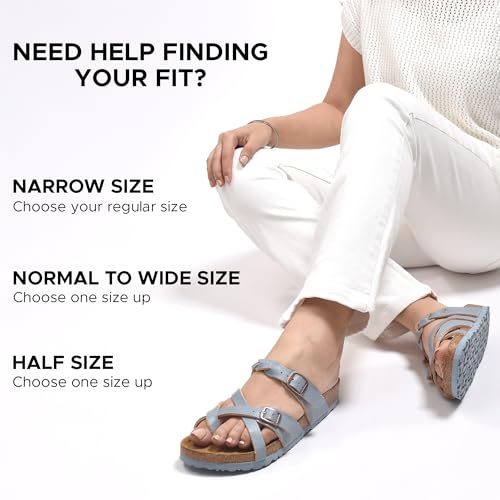 Image of AEROTHOTIC Recovery Slides for Women Cork Footbed Adjustable Straps Sandals