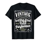 80th Birthday Top for Men, Vintage 1944 Aged to Perfection T-Shirt