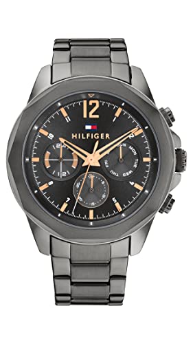 Tommy Hilfiger Reloj Analógico de Cuarzo multifunción para Hombre con Correa en Acero Inoxidable Gris - 1792061 2 41b9dBOZKsL. SL500