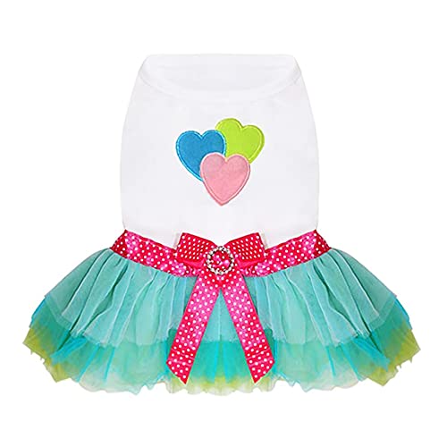 Robe pour chien vert L vêtement princesse tutu lèvres rouges