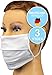 Produktbild 3er SET - 2 LAGIG MASKE mit Filter-Tasche - Stoffmaske Behelfsmaske Alltagsmaske für Mund und Nase aus EUROPA - Waschbar Grad mit NASENBÜGEL Mundbedeckung Mund- und Nasen-Maske - Elastan Polyester